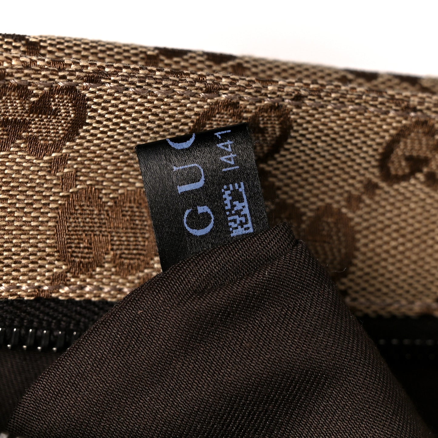 GG Monogram Web Double Pocket Belt Bag Dark Brown
