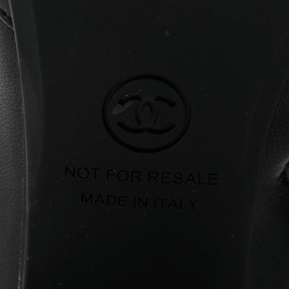 Chanel Stretch Lambskin Cap Toe CC Uniform Short Boots 35 Black 7 of 10