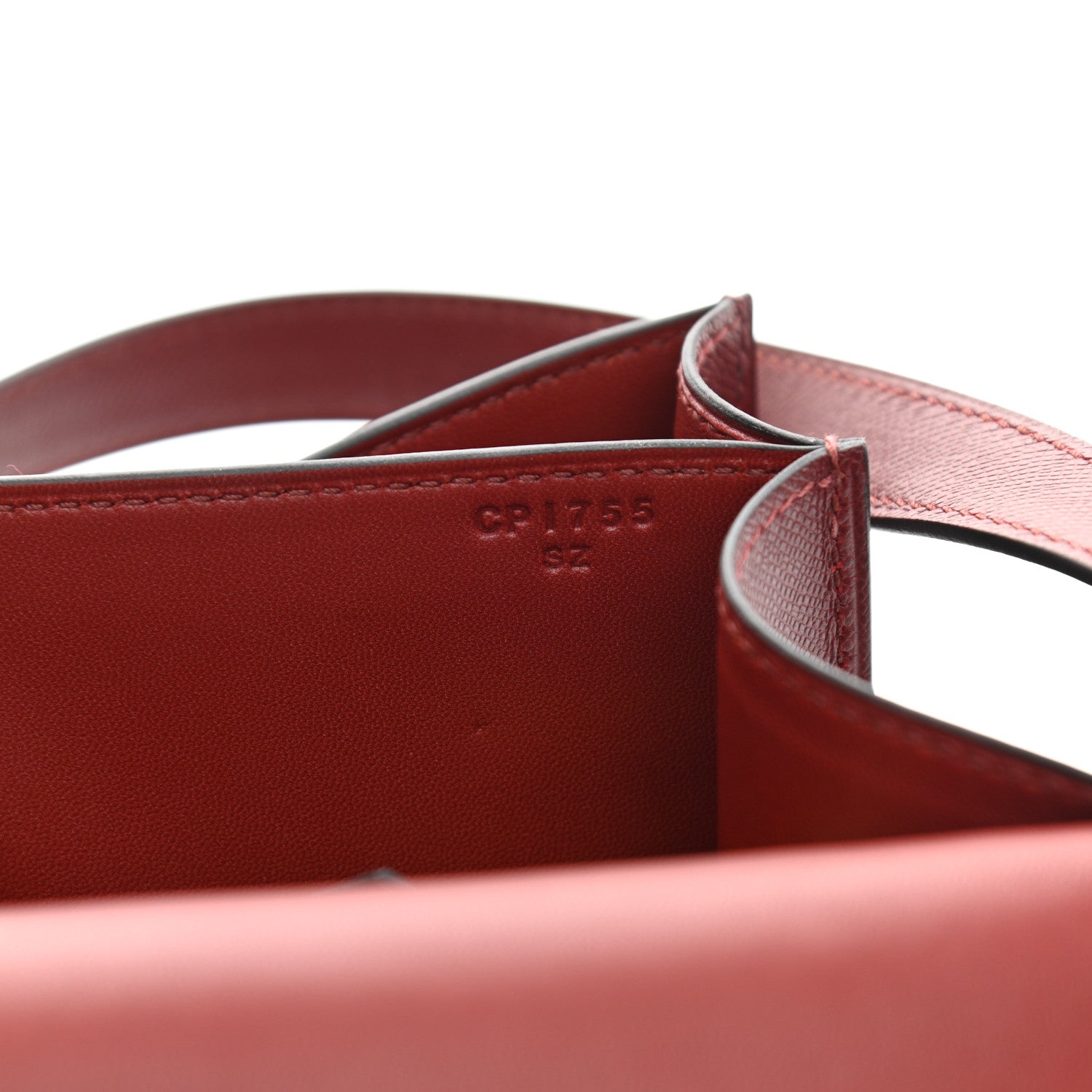 Hermes Grained Monsieur Constance 24 Rouge H 7 of 11