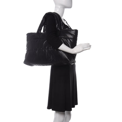Chanel Nylon Quilted Medium Coco Cocoon Reversible Tote Black 2 of 10