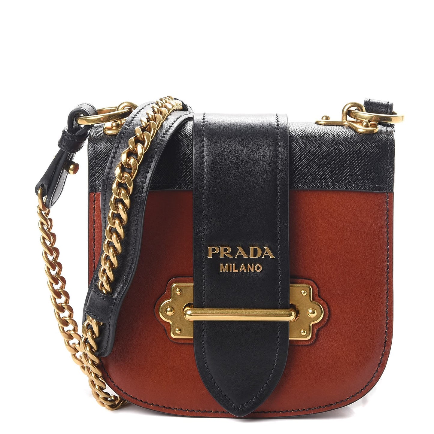 City Calf Saffiano Pionniere Bag Cotto Black