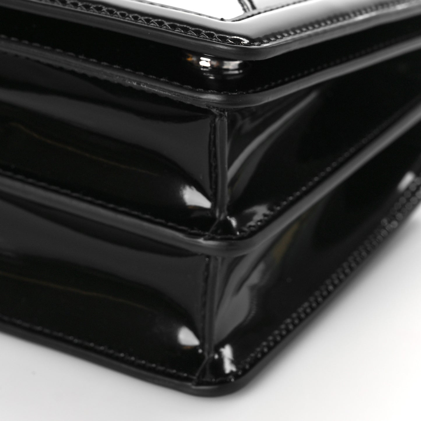 Polished Calfskin Patchwork Zebra 3.5 Crossbody Bag Black White