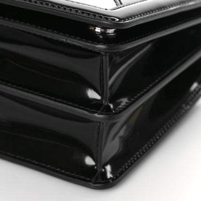 Dolce & Gabbana Polished Calfskin Patchwork Zebra 3.5 Crossbody Bag Black White 8 of 8