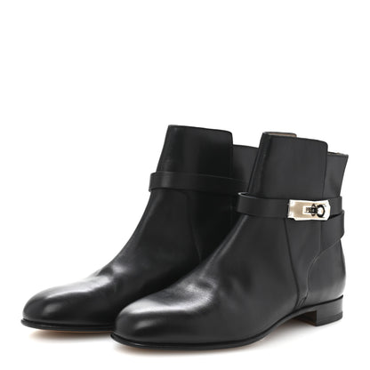Hermes Calfskin Neo Low Boots 38 Black 4 of 11