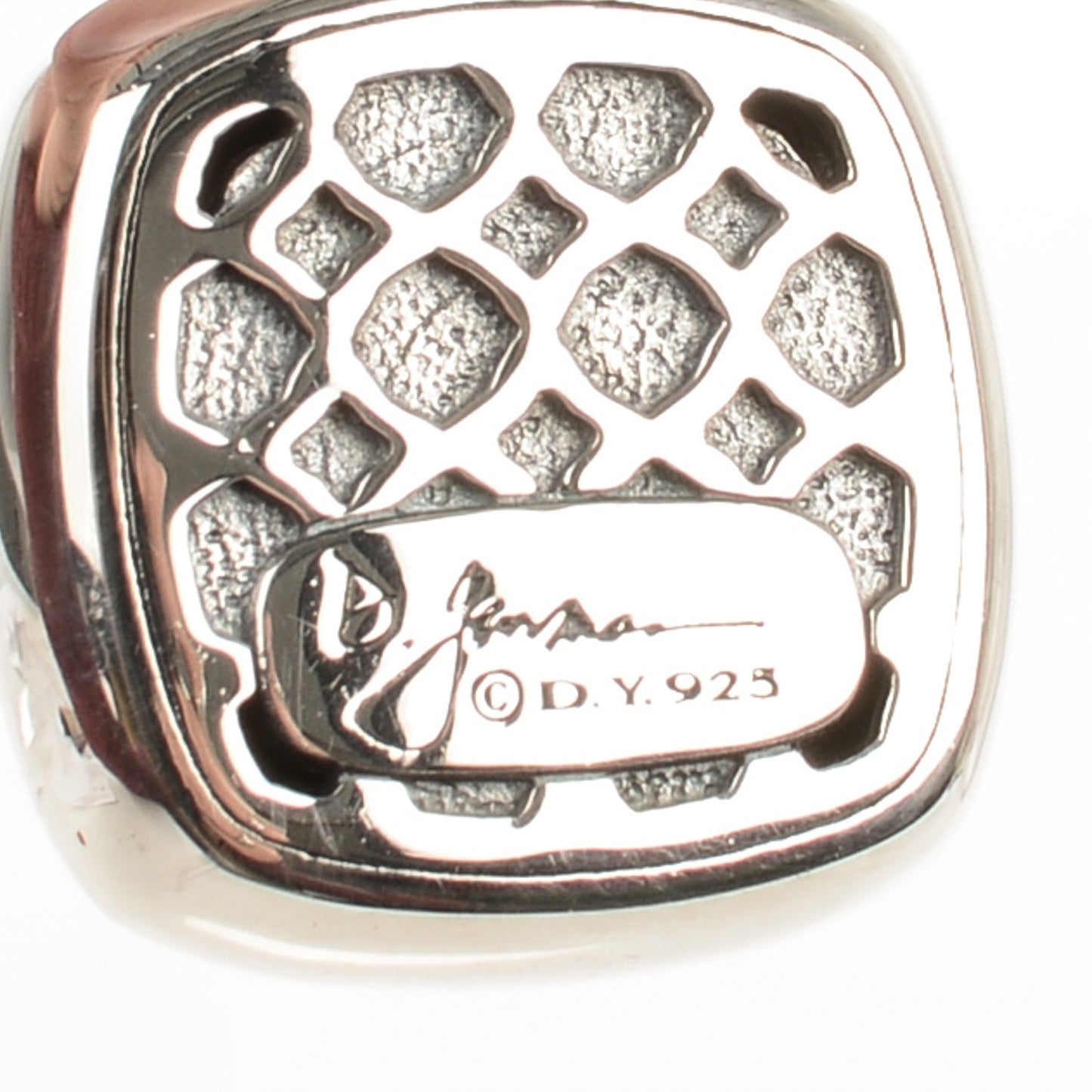 Sterling Silver Pave Diamond 14mm Black Orchid Albion Enhancer Pendant