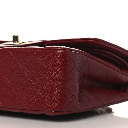 Chanel Caviar Quilted Small Double Flap Burgundy 9 of 10