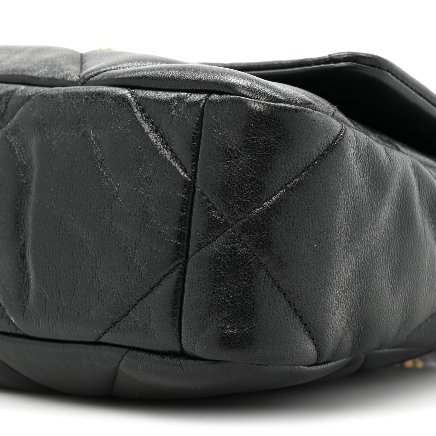 Goatskin Quilted Medium Chanel 19 Flap Black