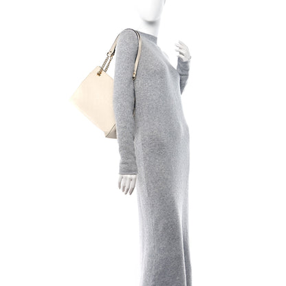 Gucci Guccissima Signature Medium Shoulder Tote Bag Mystic White 2 of 11