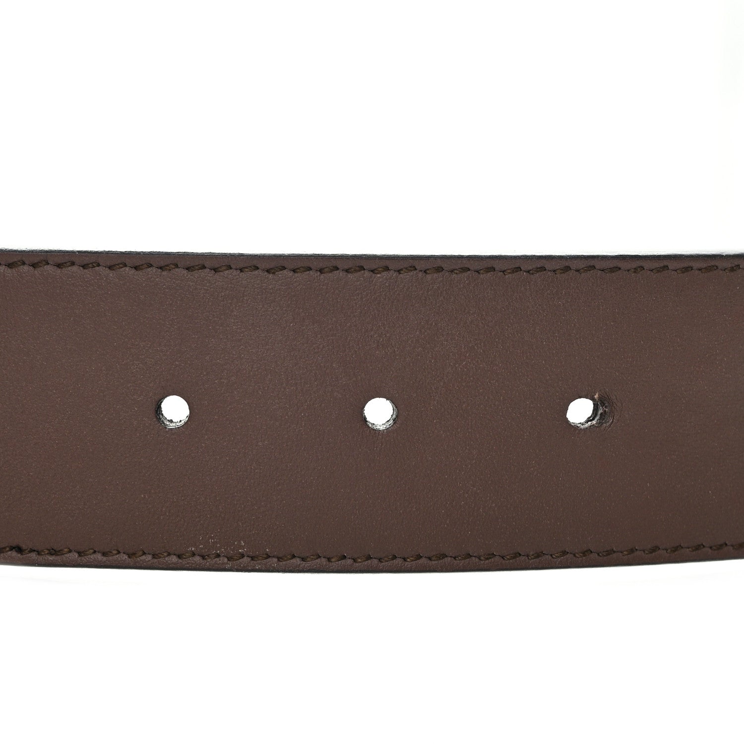 Gucci GG Supreme Monogram Matte Plutone Calfskin Double G 40mm Belt 85 34 Beige Ebony New Acero 4 of 6
