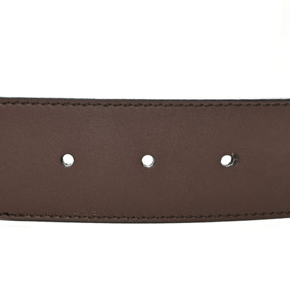 Gucci GG Supreme Monogram Matte Plutone Calfskin Double G 40mm Belt 85 34 Beige Ebony New Acero 4 of 6