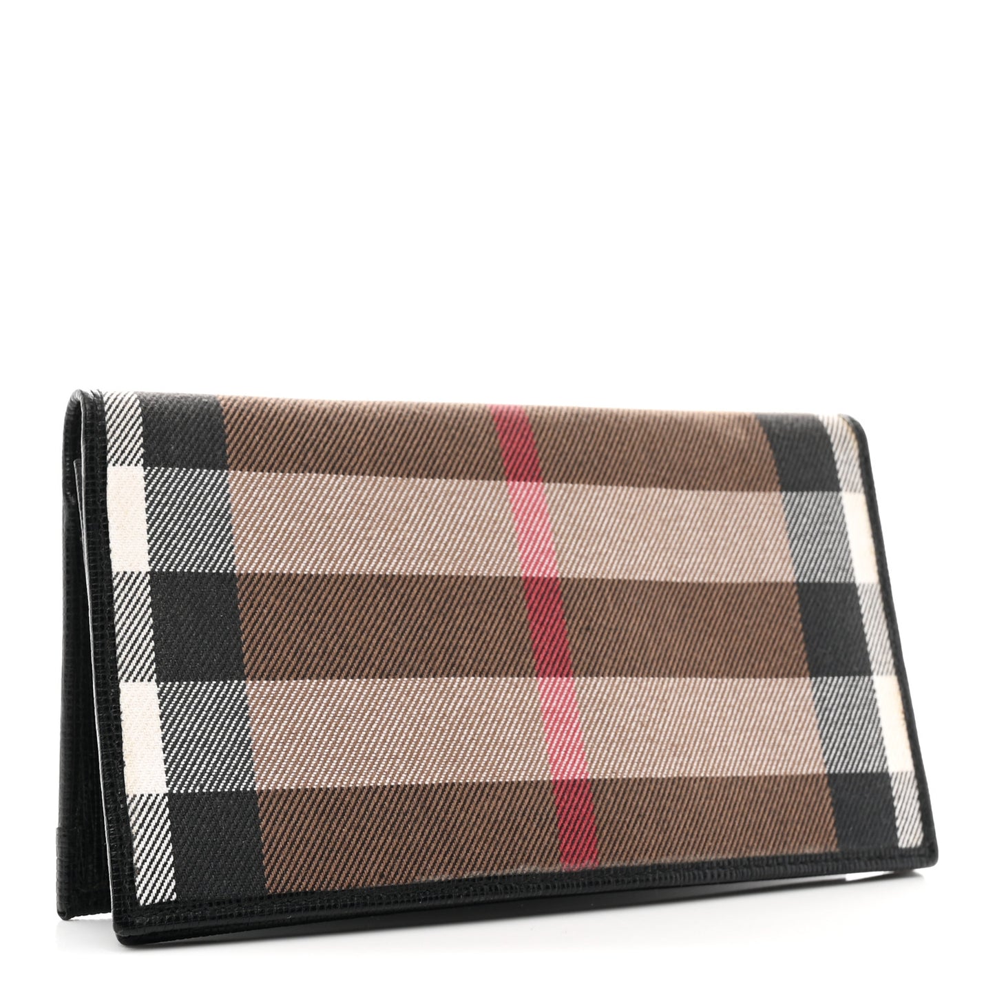 House Check Flap Wallet Black