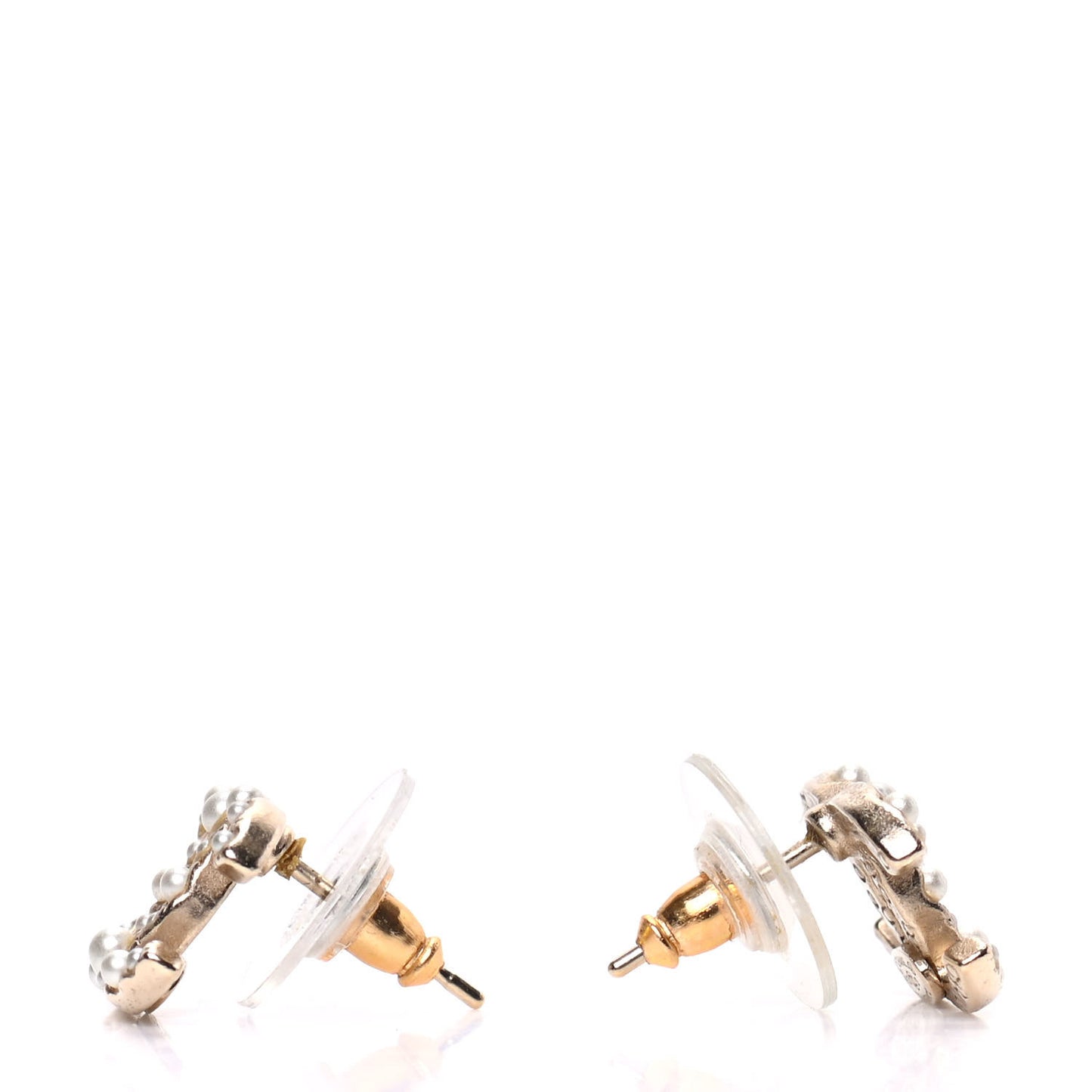 Pearl CC Earrings Light Gold