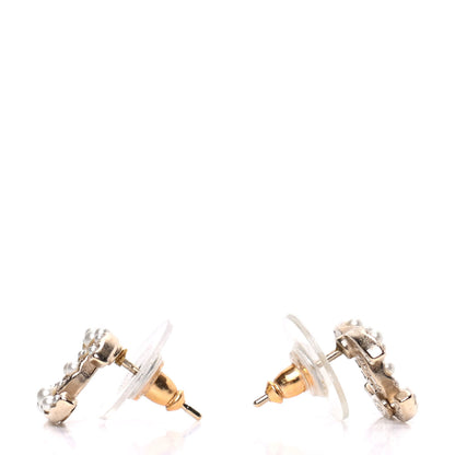 Chanel Pearl CC Earrings Light Gold 3 of 5
