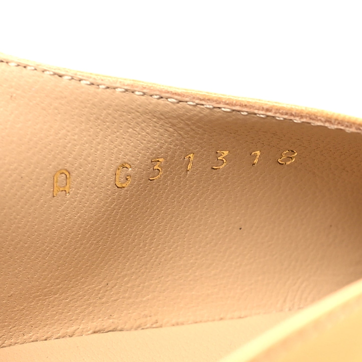 Goatskin Grosgrain Cap Toe CC Slingback Pumps 36.5 Beige Black
