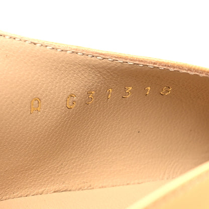 Chanel Goatskin Grosgrain Cap Toe CC Slingback Pumps 36.5 Beige Black 6 of 8