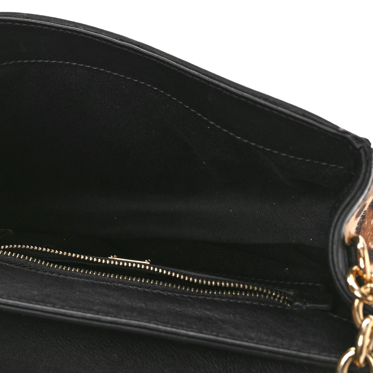 Dolce & Gabbana Calf Hair Leopard Print Miss Dolce Satchel Black 5 of 8