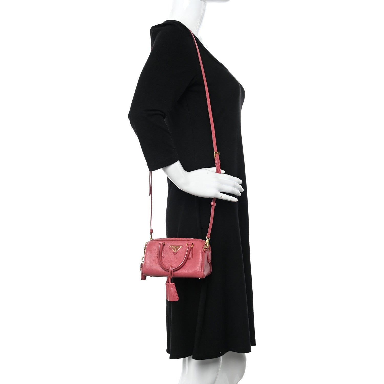 Prada Saffiano Lux Mini Convertible Bowler Tamaris 2 of 11
