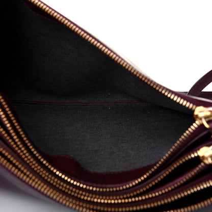 Celine Lambskin Large Trio Crossbody Bag Burgundy 6 of 21