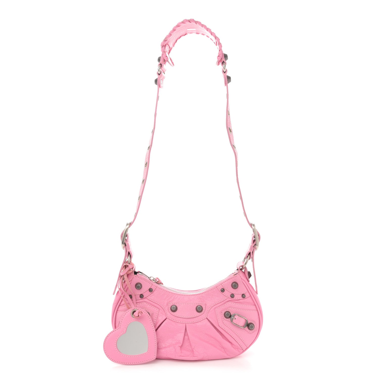 Balenciaga Agneau Arena Le Cagole Shoulder Bag XS Candy Pink 3 of 11