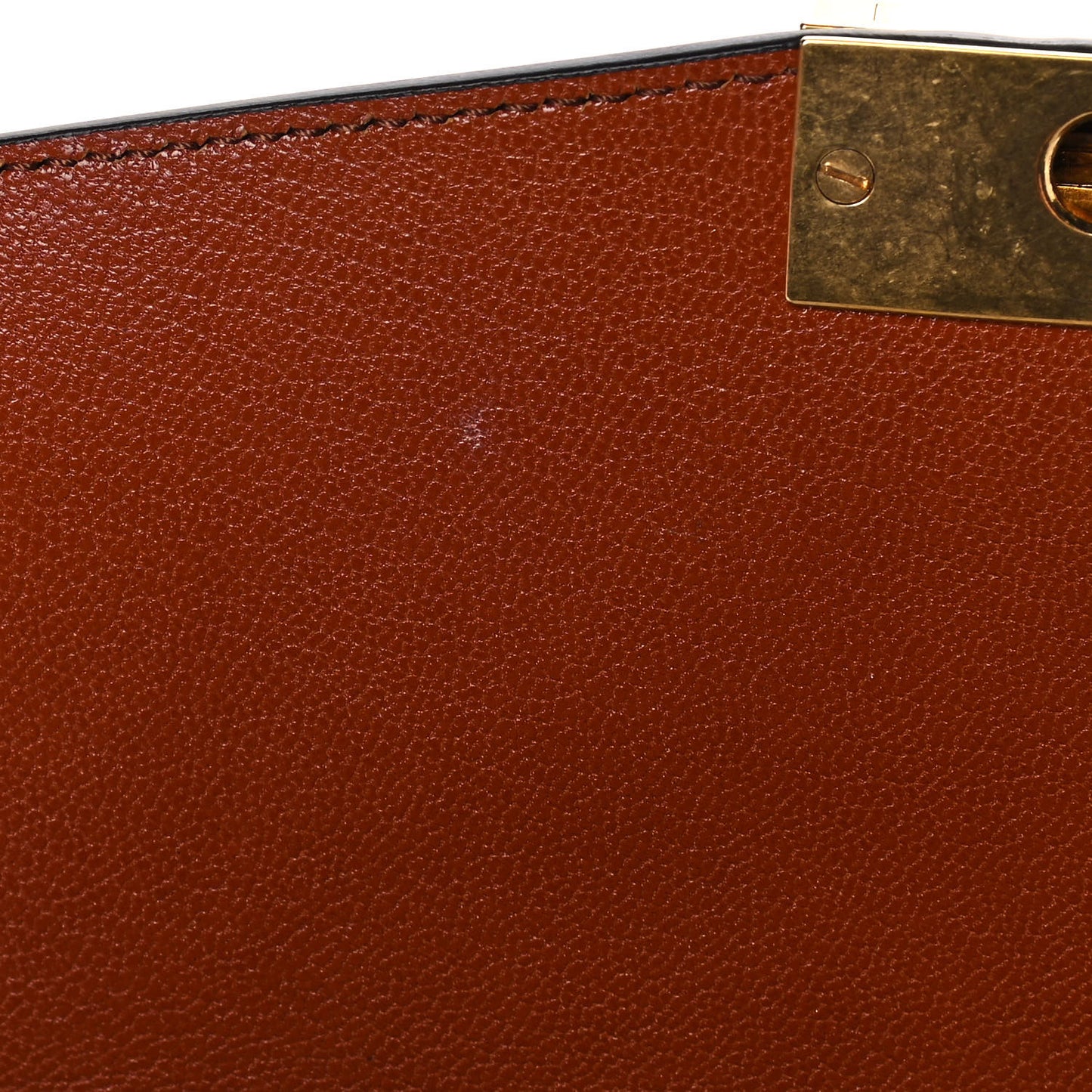 Goatskin Suede Small GV3 Shoulder Bag Chestnut