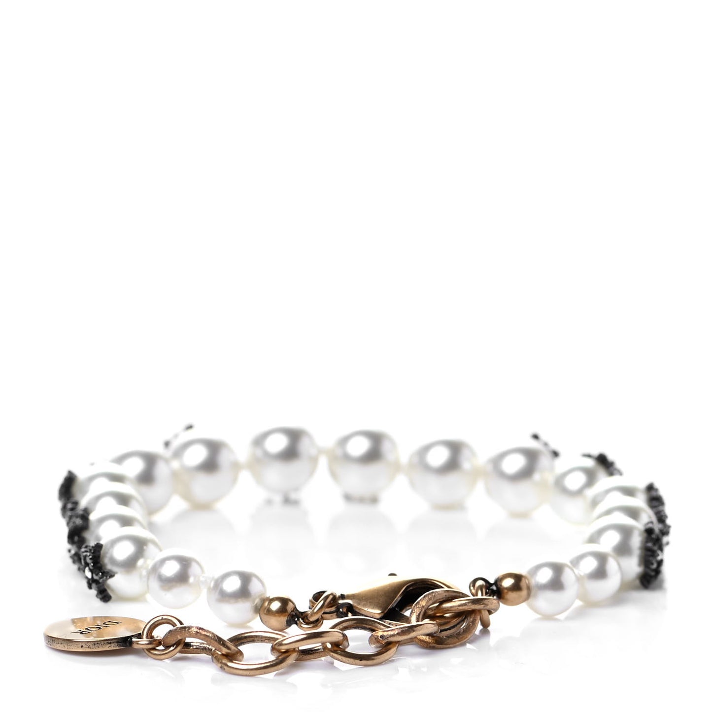 Pearl Crystal Star Mise En Dior Tribal Bracelet Gold