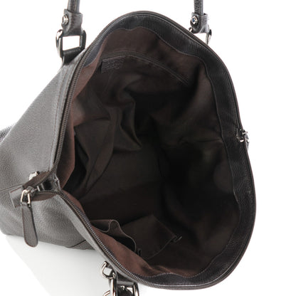Gucci Calfskin Medium GG Charm Convertible Dome Satchel Dark Brown 5 of 7