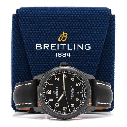 Breitling PVD Stainless Steel Calfskin 41mm Navitimer 8 Automatic Watch Black M17314 5 of 5