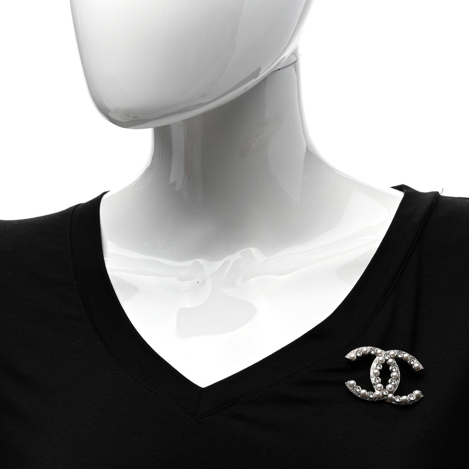 Chanel Pearl Crystal Bright Young Things CC Brooch Silver 2 of 4