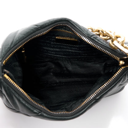 Prada Nappa Re-Nylon Triangle Quilted Patchwork System Shoulder Bag Black 5 of 12