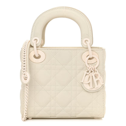 Christian Dior Ultra Matte Calfskin Cannage Mini Lady Dior White 1 of 13