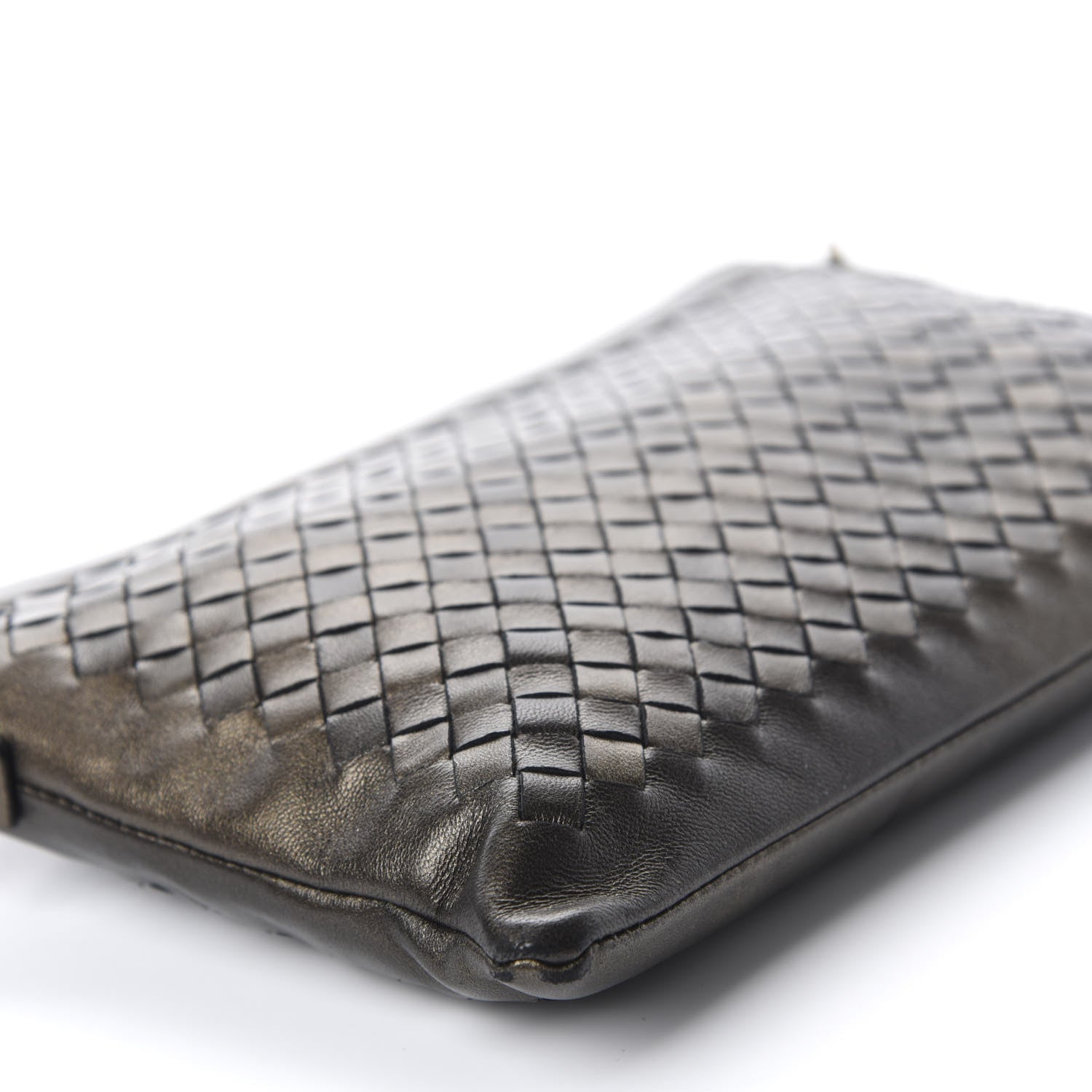 Bottega Veneta Nappa Intrecciato Biletto Chain Crossbody Dark Gold 6 of 10