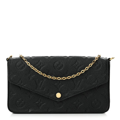 Louis Vuitton Empreinte Pochette Felicie Chain Wallet Black 1 of 12