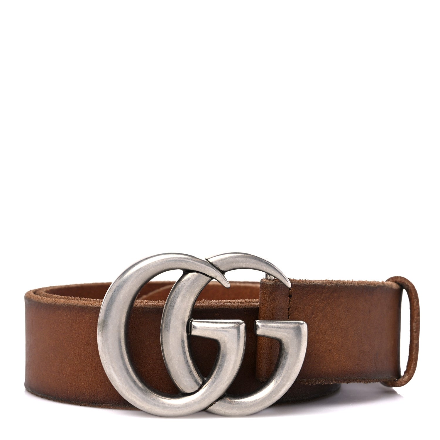 Gucci Cuoio Toscano Nickel Double Double G 40mm Belt 85 34 Cuir 1 of 9