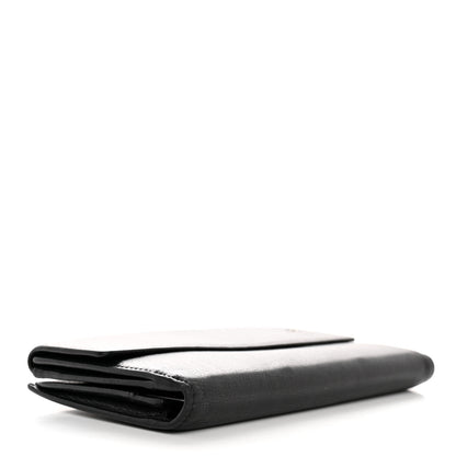 Chanel Goatskin Camellia Embossed Flap Wallet Black 4 of 8