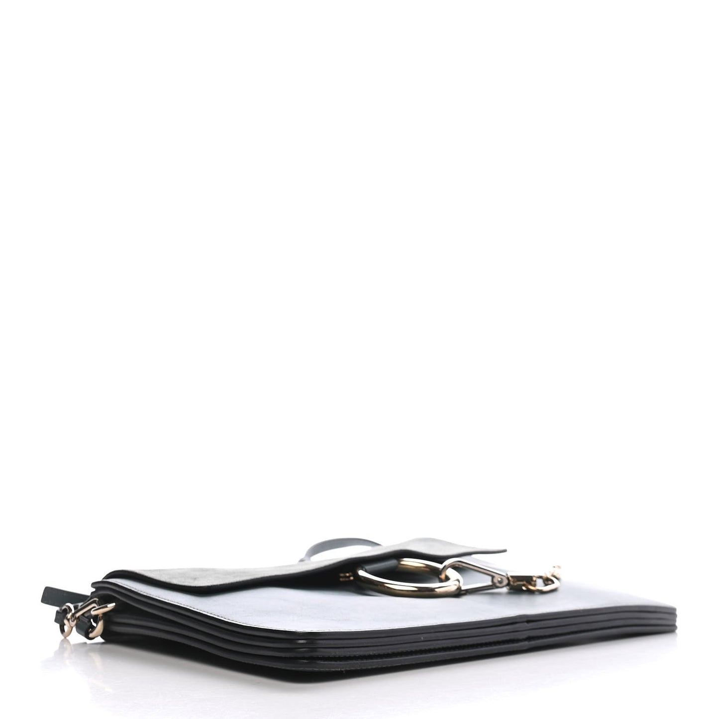 Suede Calfskin Medium Faye Shoulder Bag Cloudy Blue