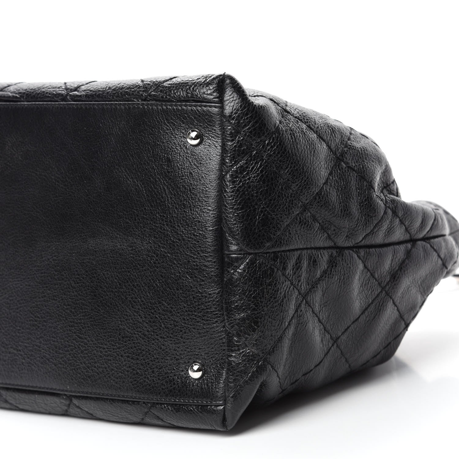 Chanel Glazed Calfskin On The Road Drawstring Tote Black 7 of 12