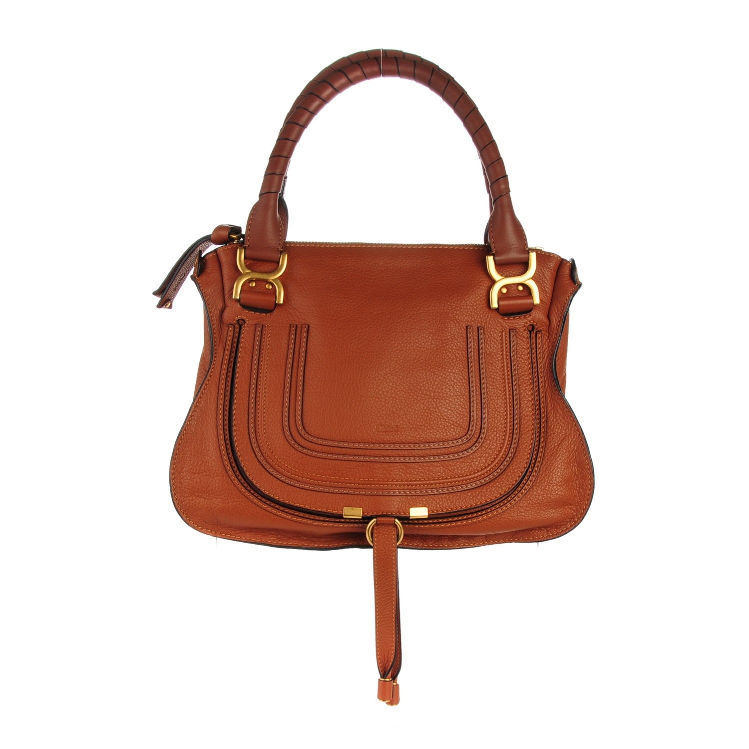 Chloe Calfskin Medium Marcie Satchel Tan 1 of 8