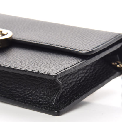 Gucci Dollar Calfskin Interlocking G Chain Wallet Black 9 of 11