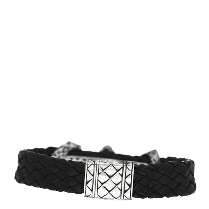 John Hardy Sterling Silver Leather Naga Dragon Bracelet Black 3 of 4
