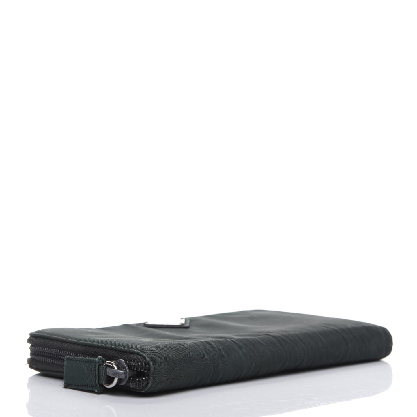 Tessuto Nylon Quilted Zip Around Wallet Black