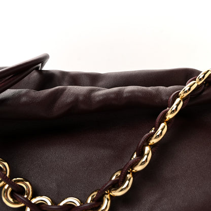 Loewe Mellow Nappa Donut Chain Large Flamenco Knot Clutch Dark Burgundy 8 of 10