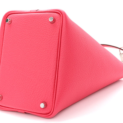 Hermes Taurillon Clemence Picotin Lock 18 PM Rose Extreme 10 of 11