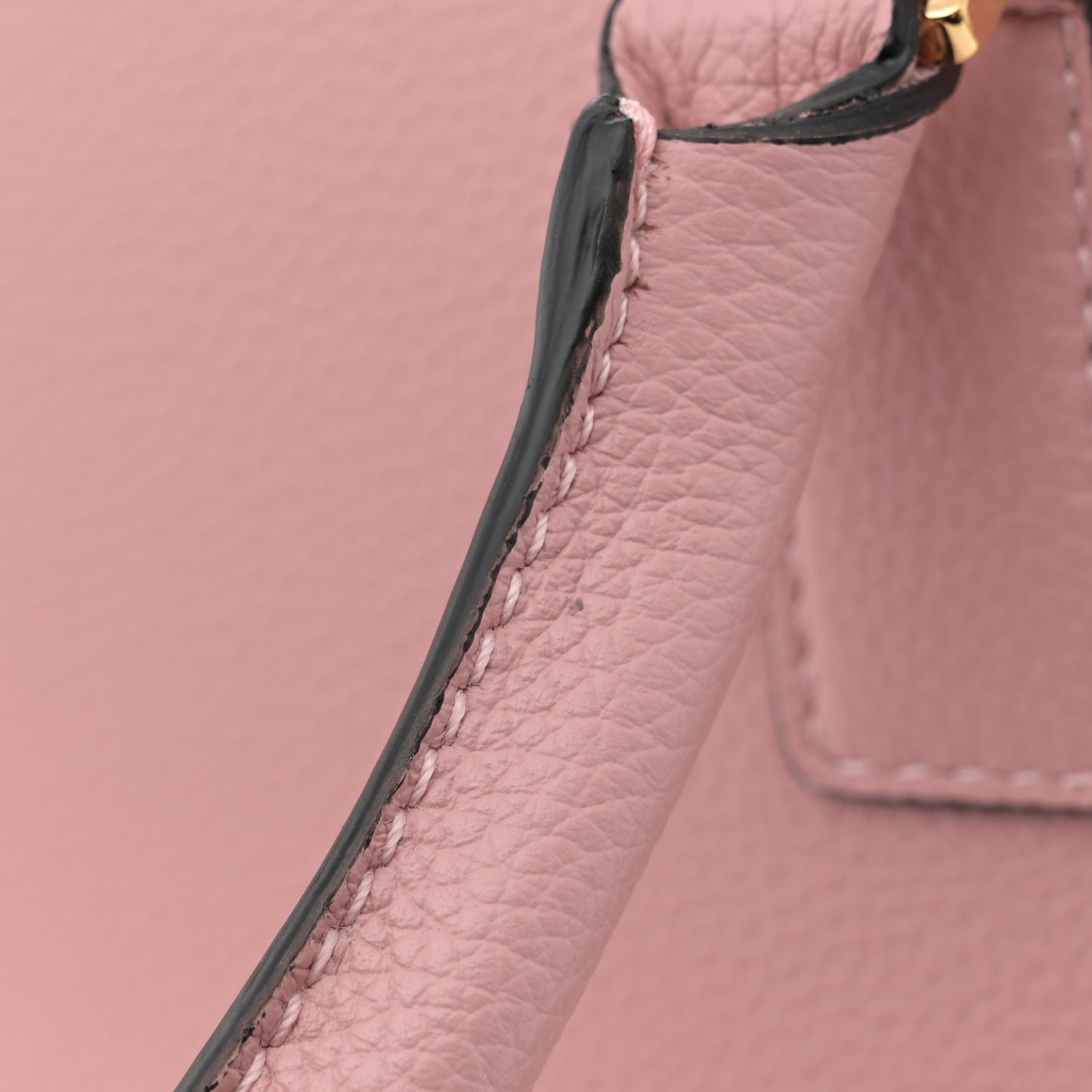 Grainy Calfskin Virtus Top Handle Tote Pink