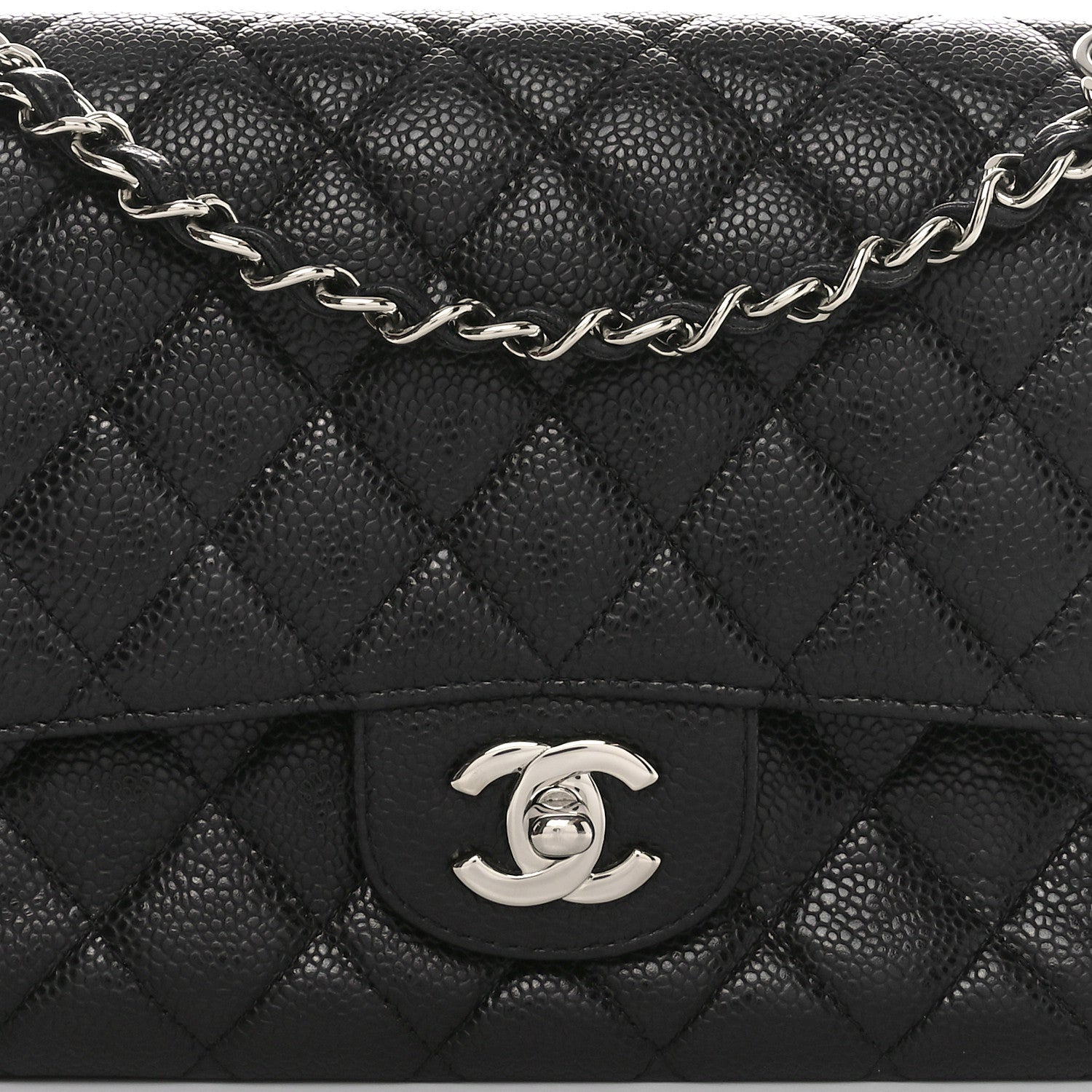 Chanel Caviar Quilted Medium Double Flap Black 8 of 10