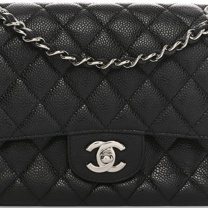 Chanel Caviar Quilted Medium Double Flap Black 8 of 10