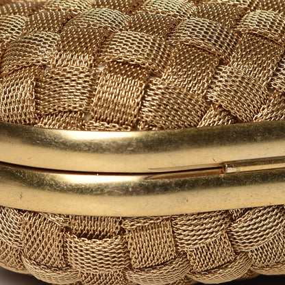 Bottega Veneta Intreccio Oro Bruciato Knot Clutch 7 of 8