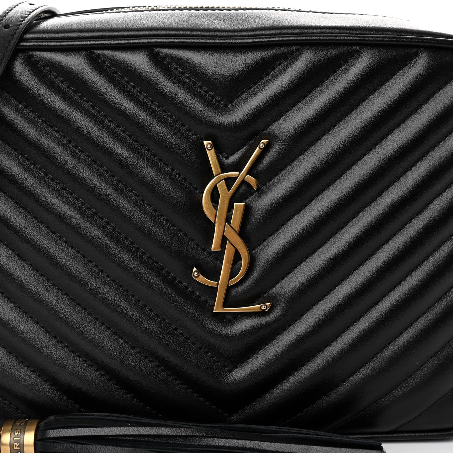 Calfskin Matelasse Monogram Lou Camera Bag Black