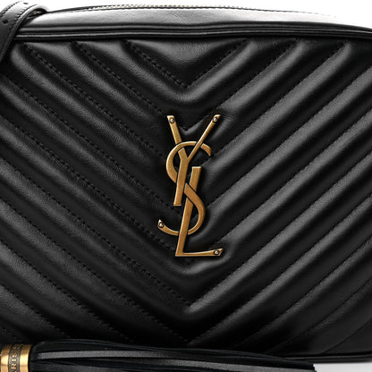 Saint Laurent Calfskin Matelasse Monogram Lou Camera Bag Black 7 of 9