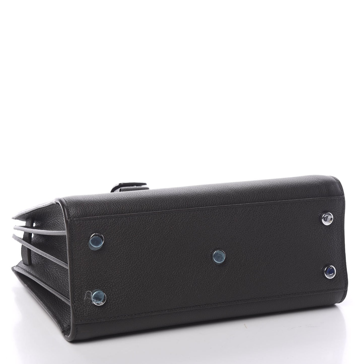 Grained Calfskin Baby Sac De Jour Coal