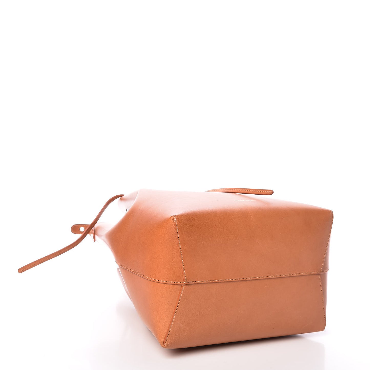 Vegetable Tanned Calfskin Bucket Bag Cammello Rosa